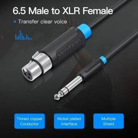 Vention Cable de Audio Estéreo Jack 6,5 mm Macho a XLR Hembra 2 m Negro Vention Cable de Audio Estéreo Jack 6,5 mm Macho a XLR Hembra 2 m Negro